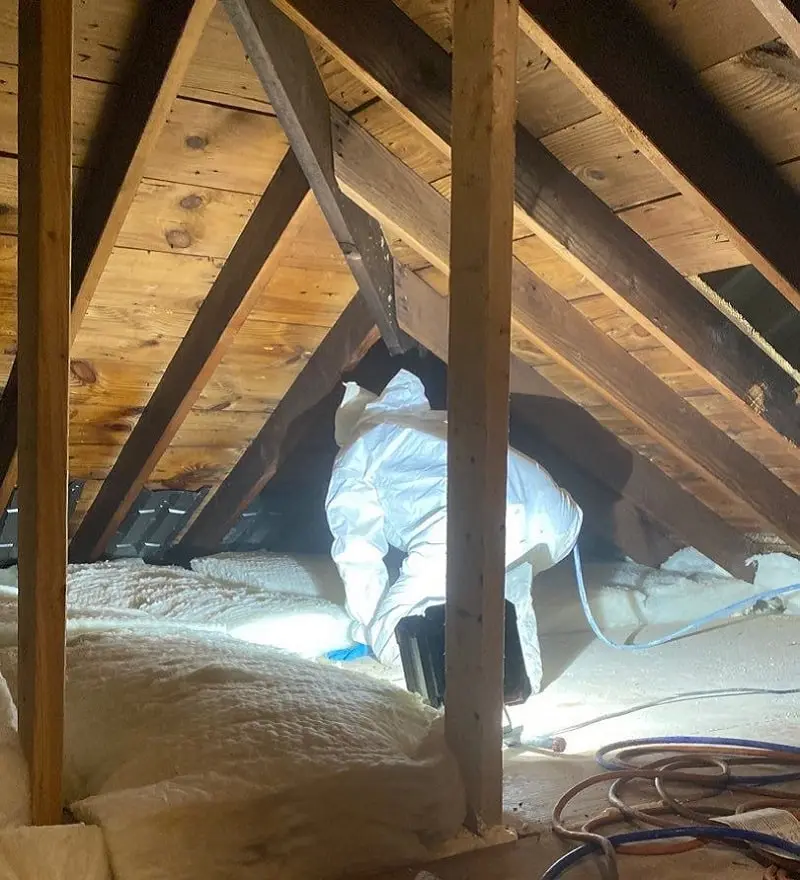 attic.webp finished work of Prime Restoration doing fire  Remediation work